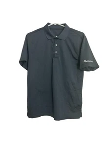 Albertsons Logo Work Shirt Polo Mens Size Small Gray Lightweight Short Sleeve - Picture 1 of 7