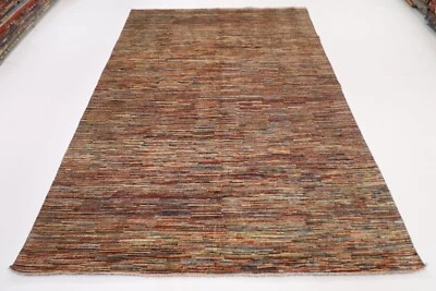 7 x 10 ft Multicolor Gabbeh Afghan Hand Knotted Wool Area living room Rug - Image 1 of 4