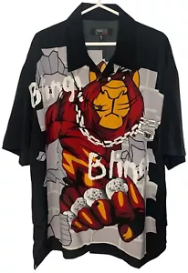 Vintage Function in Future 2000 Herren Hemd Xl Streetwear Tiger Bling Hip-Hop Kette - Bild 1 von 7