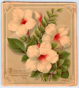 1880er GROSSE VIKTORIANISCHE OSTERGRUSS EINSTECKKARTE * SINGE UNSEREM AUFERSTANDENEN HERRN Ruhm - Bild 1 von 2