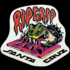Vintage 1980’s RIP GRIP SANTA CRUZ Skateboards Sticker NOT A REISSUE - Picture 1 of 3