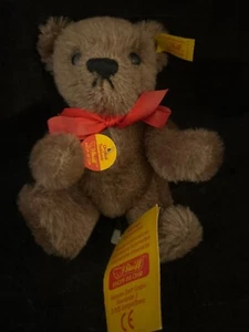 1991 STEIFF ORIGINAL CARMEL TEDDYBEAR 030147 0202/15 MOHAIR 15CM 6"FULLY JOINTED - Picture 1 of 10