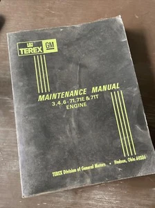 Terex 3 4 6-71 71E 71N 71T Engine Maintenance Manual Detroit Book Service Shop - Picture 1 of 6