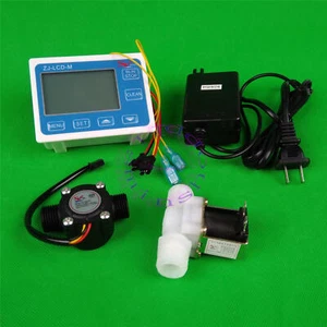 G1" ZJ-LCD-M Durchfluss Wassersensor Messgerät + Magnetventil + Digital LCD Display Steuerung - Bild 1 von 1