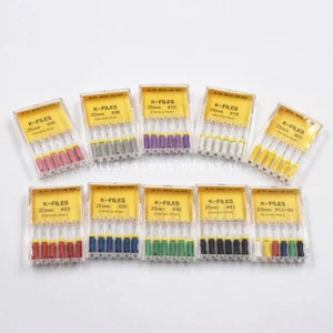 1 Pack Stainless Steel Dental K-Files 25mm Files Endodontic Instruments Hand Use - Picture 1 of 86