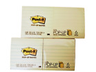 Post-It R335 Lined Pop-Up Notes, 3 X 3", Canary Yellow, Pack Of 6, Lot Of 2