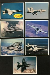 1996 Top Pilot Trading Cards F/A-18 Hornet Complete 7 Card Set 