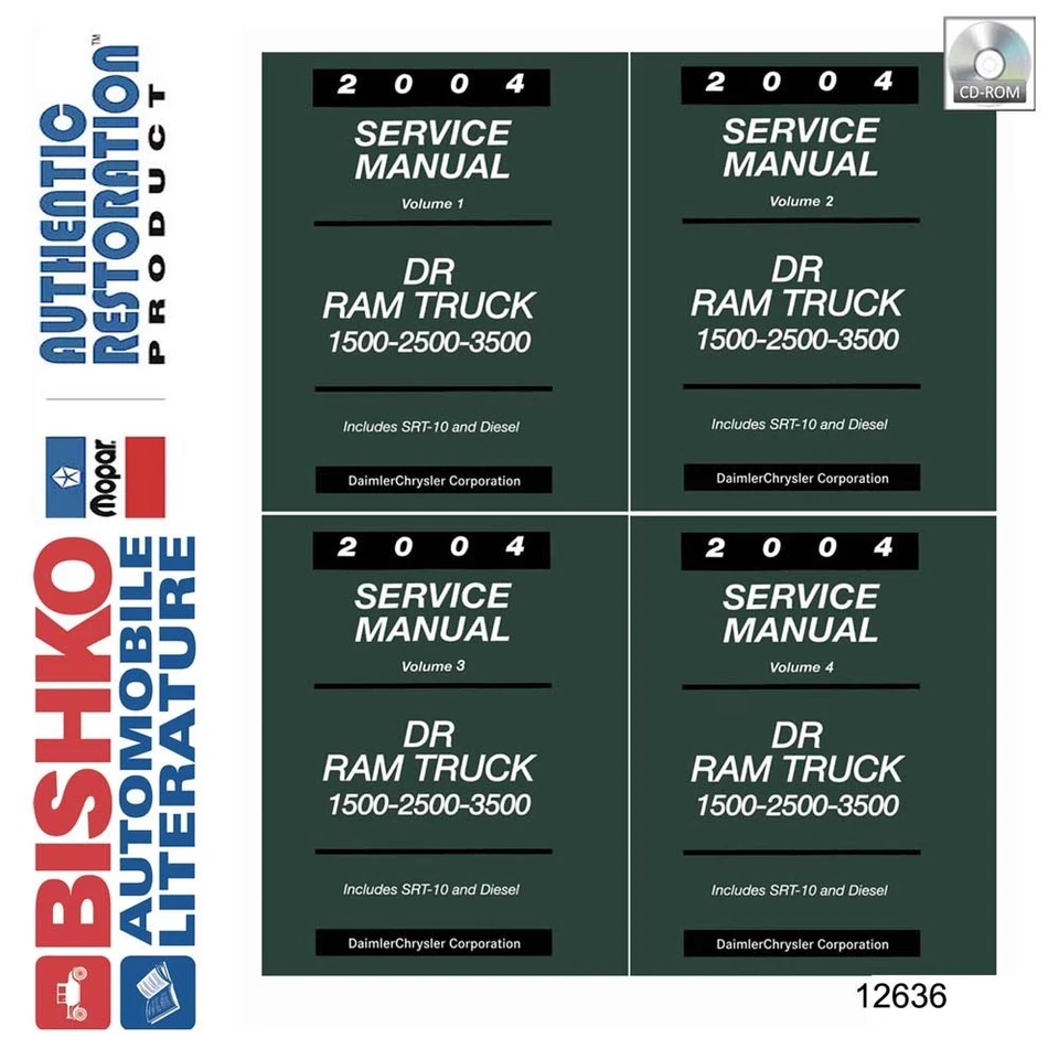 Dodge DR Ram 1500/2500/3500 2004 camioneta taller manual reparación CD Foto 1 de 1