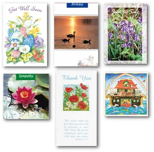 Variety Pack of 6 Different Occasion Cards With Bible Text - EBMX2 - Picture 1 of 7