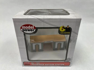 Model Power 794 HO Passenger Wayside Station w/LED Lighting Built Up - Image 1 of 2