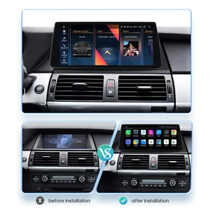 10.25" Android 14 Car GPS Stereo Octa-Core Apple Carplay For BMW X5 E70 X6 E71-/ - Picture 1 of 4
