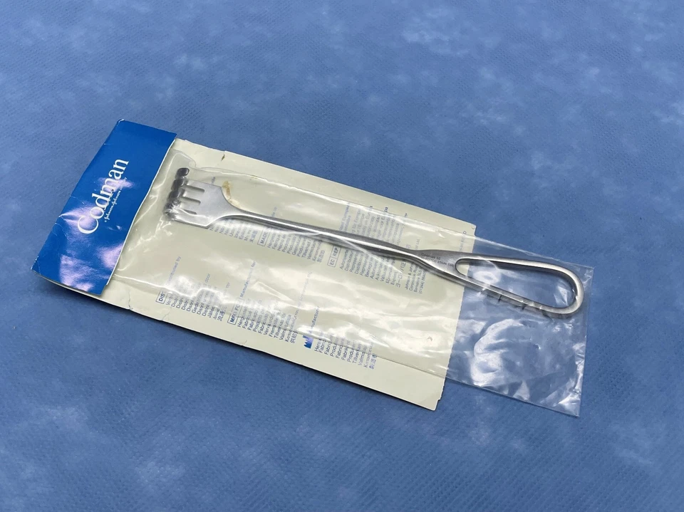 Codman 50-4227 Volkman Retractor, 9", 4 Blunt Prongs, Germany, New - Image 1 of 1