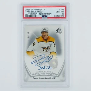 Tanner Jeannot 10/999 INSCRIPTION PSA 10 POP1 💎 2021-22 SP Authentic #198 FWA - Picture 1 of 3