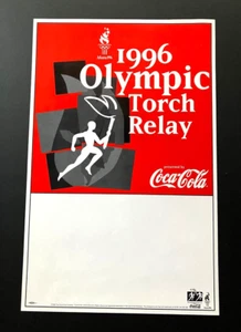 NEU Vintage 1996 Olympischer Fackellauf Coca Cola Poster 11" x 17" - Bild 1 von 2