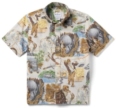 Camisa Reyn Spooner Kids XL Indiana Jones Riders Of The Lost Ark Botón Completo Nueva con Etiquetas Foto 1 de 4