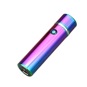 USB Rechargeable Double Spark Cigarette Lighter (Dual Raised Arc) Rainbow - Picture 1 of 3