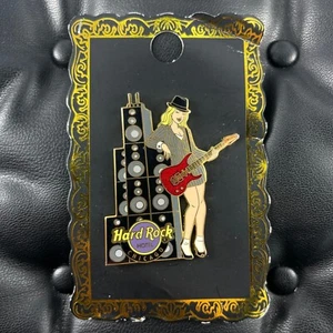 CHICAGO US🎸Hard Rock HOTEL®HRH PIN🎸GANGSTER SEXY GIRL W/GUITAR MUSIC SPEAKERS - Picture 1 of 6