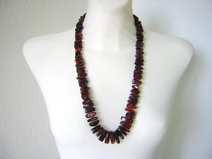 Cadena de ámbar natural macizo XL ámbar coñac ámbar joyería 101,5 g/aprox. 64 cm - Imagen 1 de 9