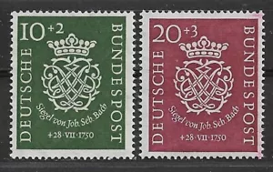 Germany 1950 MiNr. 121/22 Music Bach MNH VF - Picture 1 of 1