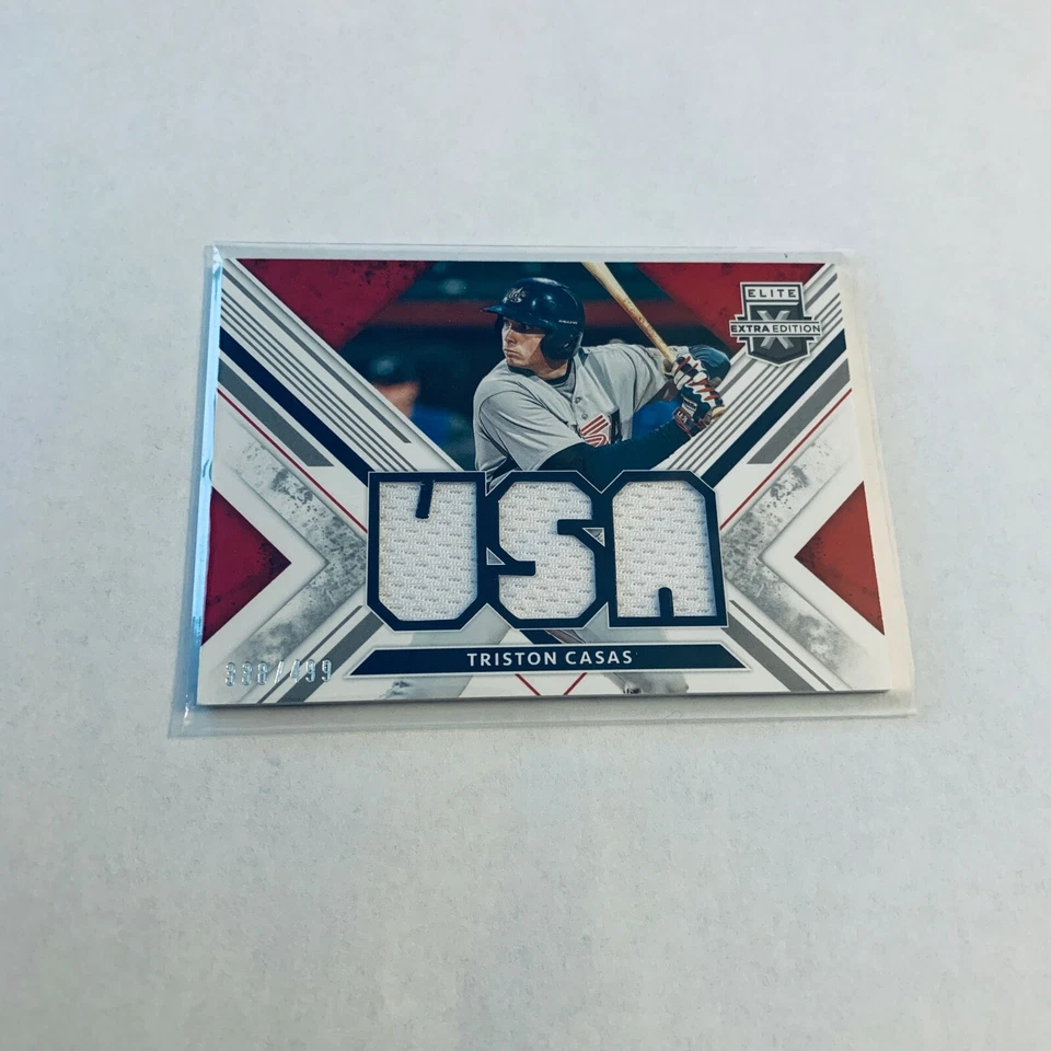 F81383  2019 Elite Extra Edition USA Materials Black #30 Triston Casas/499 - Image 1 of 1