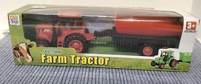 Red Friction Farm Green Farm Series Tractor And Wagon Totally Cool Toys  - Image 1 of 4