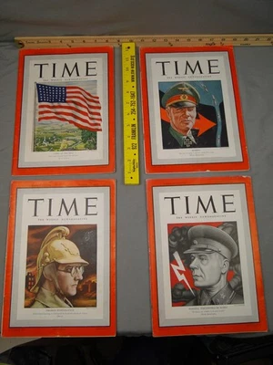 Time Magazine Weekly Lot 1942 July 7 13 20 27 Rommel Dmitri Shostakovich WWII - Image 1 of 4