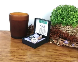 3 x Mini Achat Geoden Roh Natur Quarz Mineral 30 mm in Präsentationsbox - Bild 1 von 11