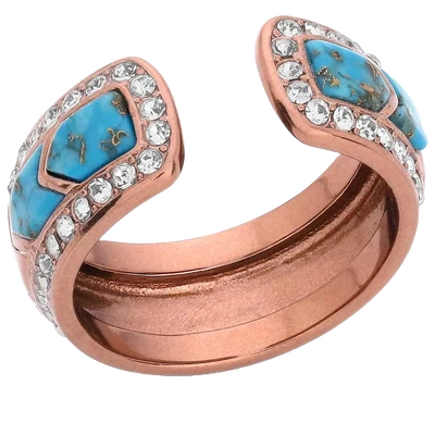 Montana Plateros Damas Majestuoso Dunas Cobre Anillo Occidental RG6112 Foto 1 de 4