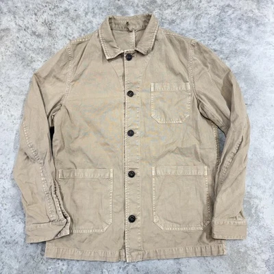 L.B.M. 1911 Clubwear Chore Jacket Mens Large Khaki Cotton Linen Made in Italy - Image 1 of 4