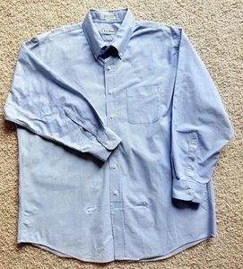 Men’s LL Bean Blue Oxford Dress Shirt Size 18/33 - Picture 1 of 5