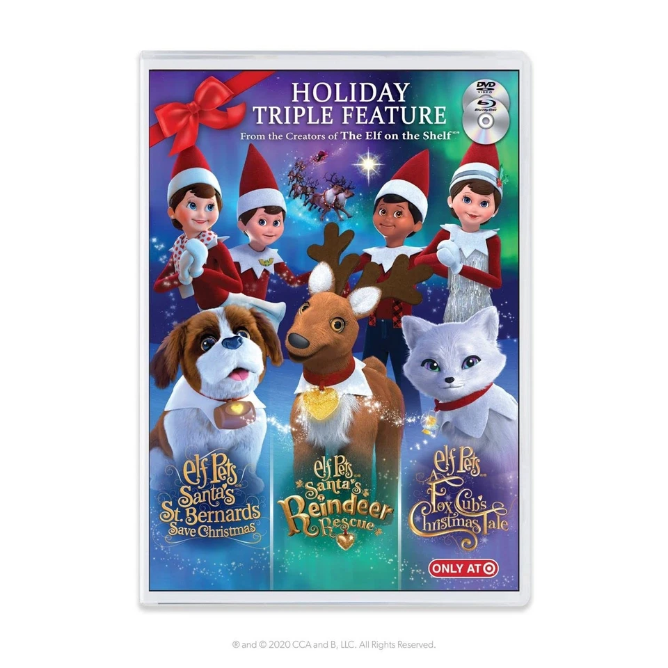 Elf on the Shelf Elf Pets: Holiday Triple Feature Blu Ray DVD Combo - Image 1 of 1