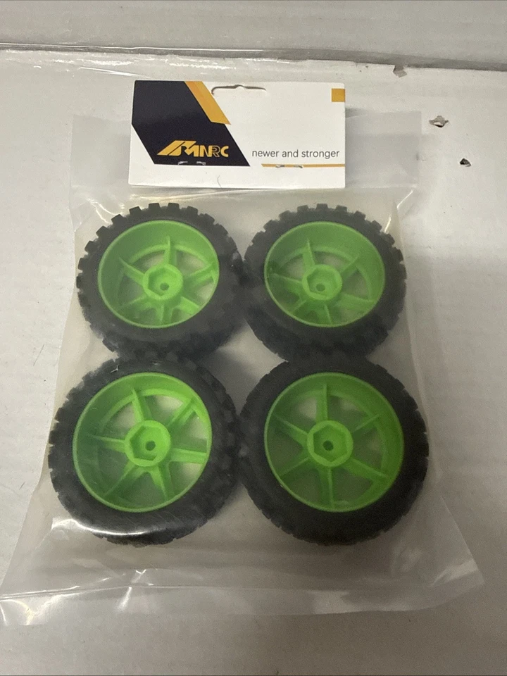 Neumáticos y ruedas hexagonales delanteros y traseros de 17 mm para buggy 1/8 Losi 8ight verde #3 Foto 1 de 4