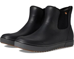 Bogs Kicker Rain Boots Mens 10 Black Waterproof Round Toe Ankle Chelsea ZOGG1753 - Picture 1 of 10