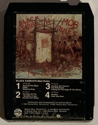 1981 BLACK SABBATH MOB RULES Vintage 8-Track  Play Tested Working Foto 1 de 4