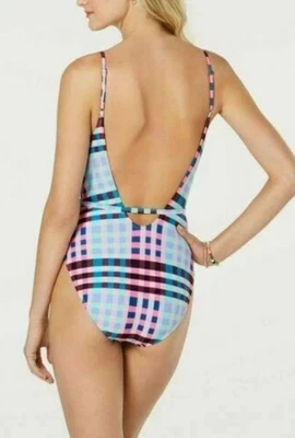 Traje de baño Hula Honey Junior estampado a cuadros cinturón de una pieza nuevo con etiquetas talla XL Foto 1 de 4