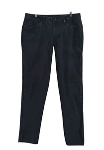 Pantalones de mezclilla Lululemon para hombre 34x31 negros ABC calce ajustado Utilitech de lona 5 bolsillos - Imagen 1 de 17