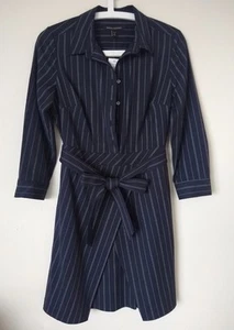 Banana Republic Damenkleid marineblau Nadelstreifen Größe 8 Petite - Bild 1 von 10