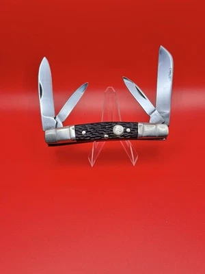 Navaja de Bolsillo Plegable Congreso 4 Hojas Marca Árbol EE. UU. Boker De Colección Rara Foto 1 de 4