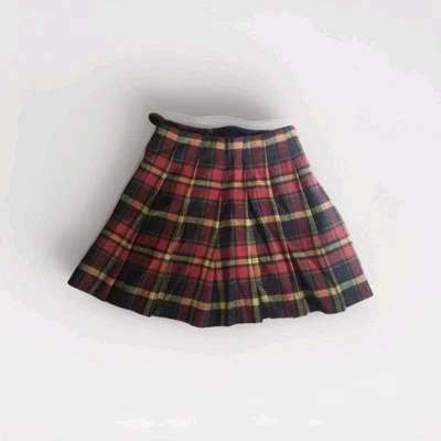 VINTAGE BOBBIE BROOKS SKIRT  BUCKLES PLEATED WOOL BLEND SIZE 0 (XS) 23-24" Waist - Image 1 of 3