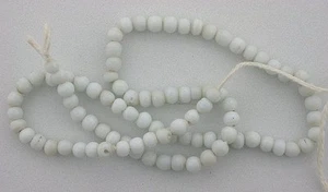 Trade Bead Type Light White Primitive Round 3mm 4mm Glass Bead Strand 14 Inch - Picture 1 of 1