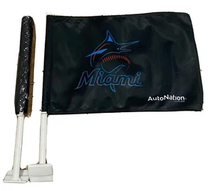 Miami Marlins Car Flags New Pair - Picture 1 of 3