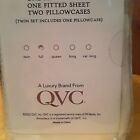 New Luxury QVC Amadeus Full Sheet Set 500 Threadcount White Color