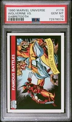 psa 1990 marvel universe wolverine vs. sabretooth - Image 1 of 3