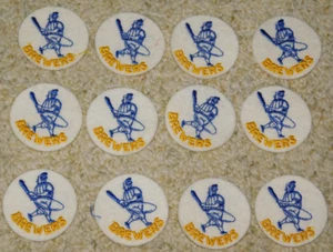 VINTAGE LOT OF 12 MILWAUKEE BREWERS MLB BASEBALL 2" PATCHES  - Picture 1 of 1