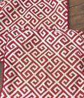 Art Van Set Of 2 Pillow Covers Red White 18”x 18” Wool Cotton