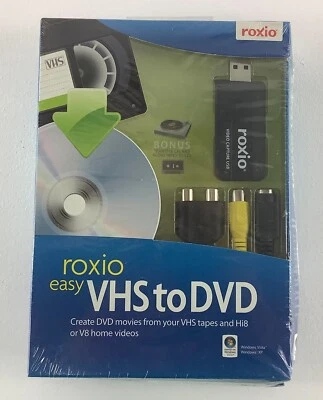 Roxio Easy VHS to DVD (Windows) Create DVD Movies from VHS, Hi8 & V8 [New Sealed - Image 1 of 4