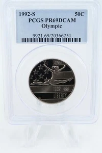 1992-S PCGS PR69DCAM Olympic Modern Commemorative Half Dollar Proof 50C - Picture 1 of 2