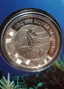 2018 Samoa 10 Tala Premium Reverse Proof Seahorse - VERY RARE ONLY 1,000 MINTED - Picture 1 of 12