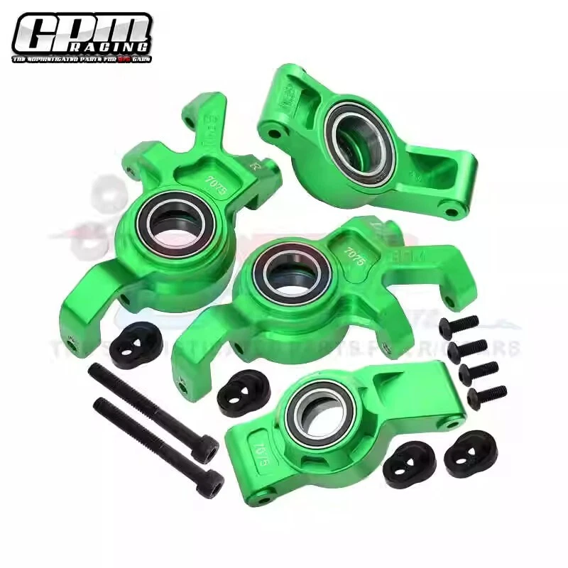 Bloque de dirección delantero de aluminio GPM 7075 y portadores de eje trasero para X-Maxx8S XRT Foto 1 de 1