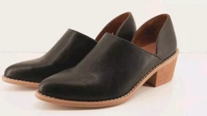 Cynthia Rowley Eddie Black Faux Leather Slip On Bootie Shoes. Size 9 M - Picture 1 of 10